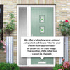 Cottage Style Aruba 4 Composite Front Door Set with Single Side Screen - Central Murano Green Glass - Shown in Chartwell Green