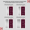 Cottage Style Aruba 4 Composite Front Door Set with Single Side Screen - Central Matisse Glass - Shown in Purple Violet