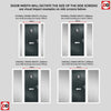 Cottage Style Aruba 1 Composite Front Door Set with Double Side Screen - Abstract Glass - Shown in Anthracite Grey