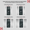 Cottage Style Aruba 1 Composite Front Door Set with Double Side Screen - Abstract Glass - Shown in Anthracite Grey