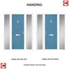 Cottage Style Aruba 1 Composite Front Door Set with Double Side Screen - Matisse Glass - Shown in Pastel Blue