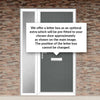 Cottage Style Aruba 1 Composite Front Door Set with Single Side Screen - Linear Glass - Shown in Mouse Grey