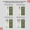 Cottage Style Aruba 1 Composite Front Door Set with Single Side Screen - Ice Edge Glass - Shown in Reed Green