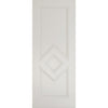 Single Sliding Door & Wall Track - Ascot White Primed Panel Door