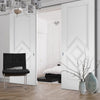 Double Sliding Door & Wall Track - Ascot Whit Primed Panel Door