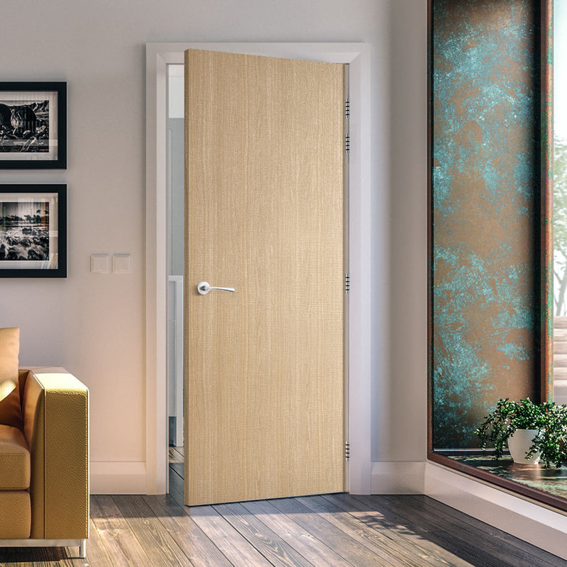 Bespoke Fire Door - Flush American Ash Veneer - 60 Minute Fire Rated - Prefinished