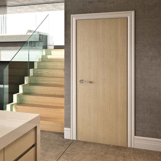 Image: Bespoke Fire Door - Flush American Ash Veneer - 30 Minute Fire Rated - Prefinished