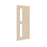 Bespoke Fire Door - Flush American Ash Veneer - 30 Minute Fire Rated - Clear Glass - 07 - Prefinished
