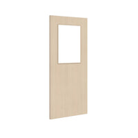 Bespoke Fire Door - Flush American Ash Veneer - 30 Minute Fire Rated - Clear Glass - 01 - Prefinished