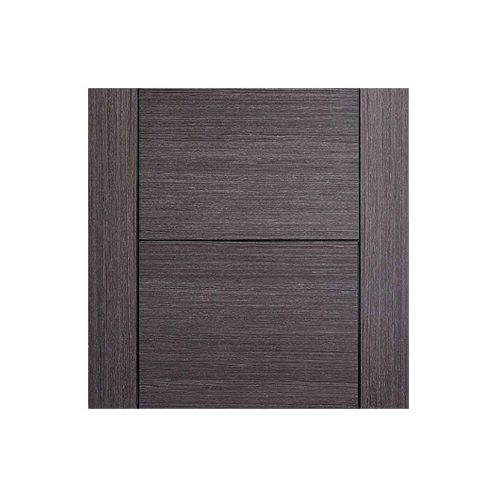 Two Sliding Doors and Frame Kit - Vancouver Flush Ash Grey Door - Prefinished