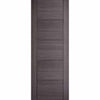 Minimalist Wardrobe Door & Frame Kit - Two Vancouver Flush Ash Grey Doors - Prefinished