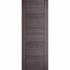 Minimalist Wardrobe Door & Frame Kit - Two Vancouver Flush Ash Grey Doors - Prefinished