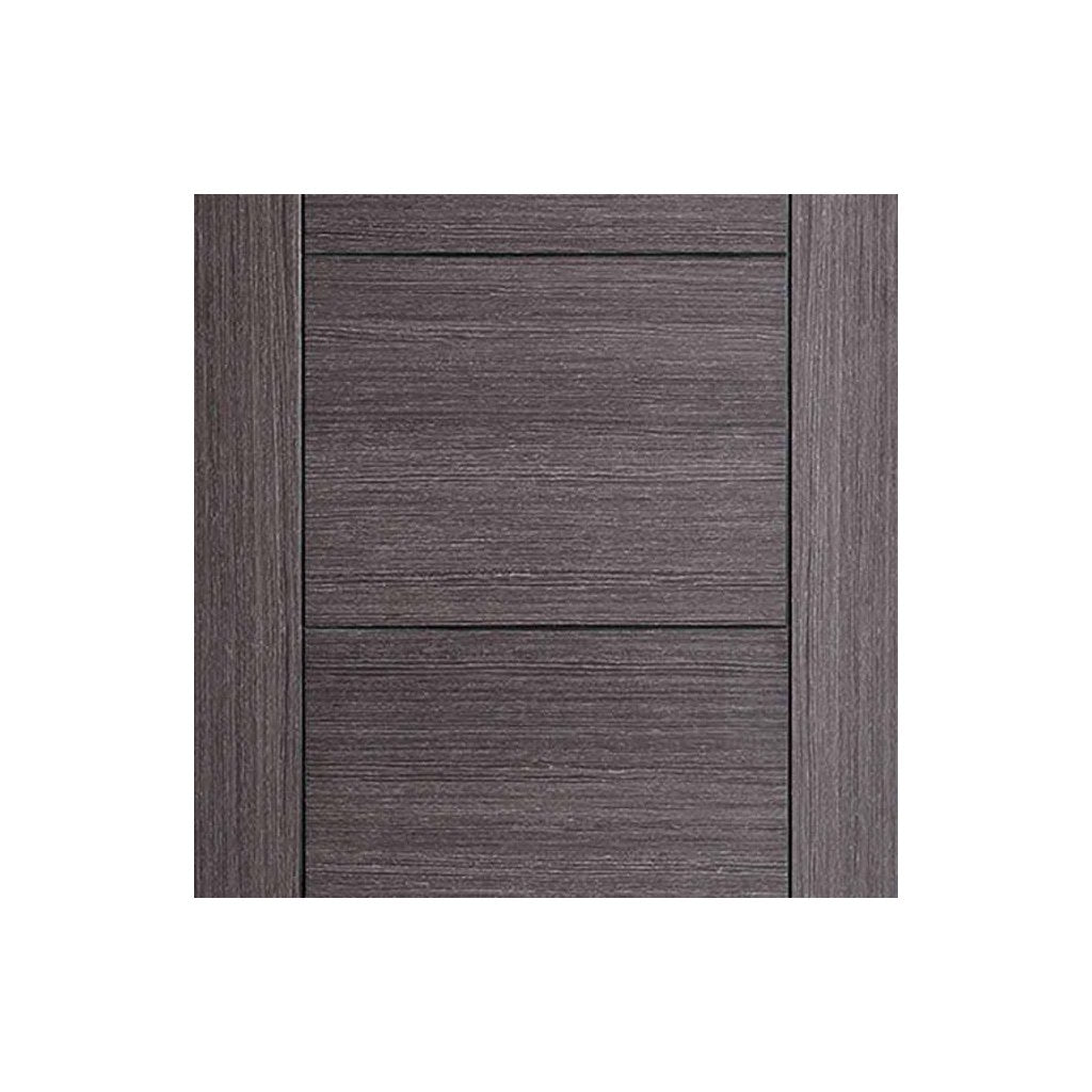 Two Sliding Doors and Frame Kit - Vancouver Flush Ash Grey Door - Prefinished