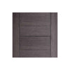 Double Sliding Door & Wall Track - Vancouver Flush Ash Grey Doors - Prefinished