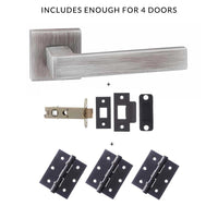 Asti Forme Designer Lever on Minimal Square Rose - Urban Graphite Handle Pack