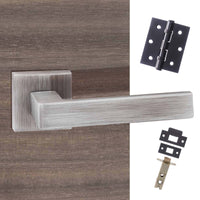 Asti Forme Designer Lever on Minimal Square Rose - Urban Graphite Handle Pack