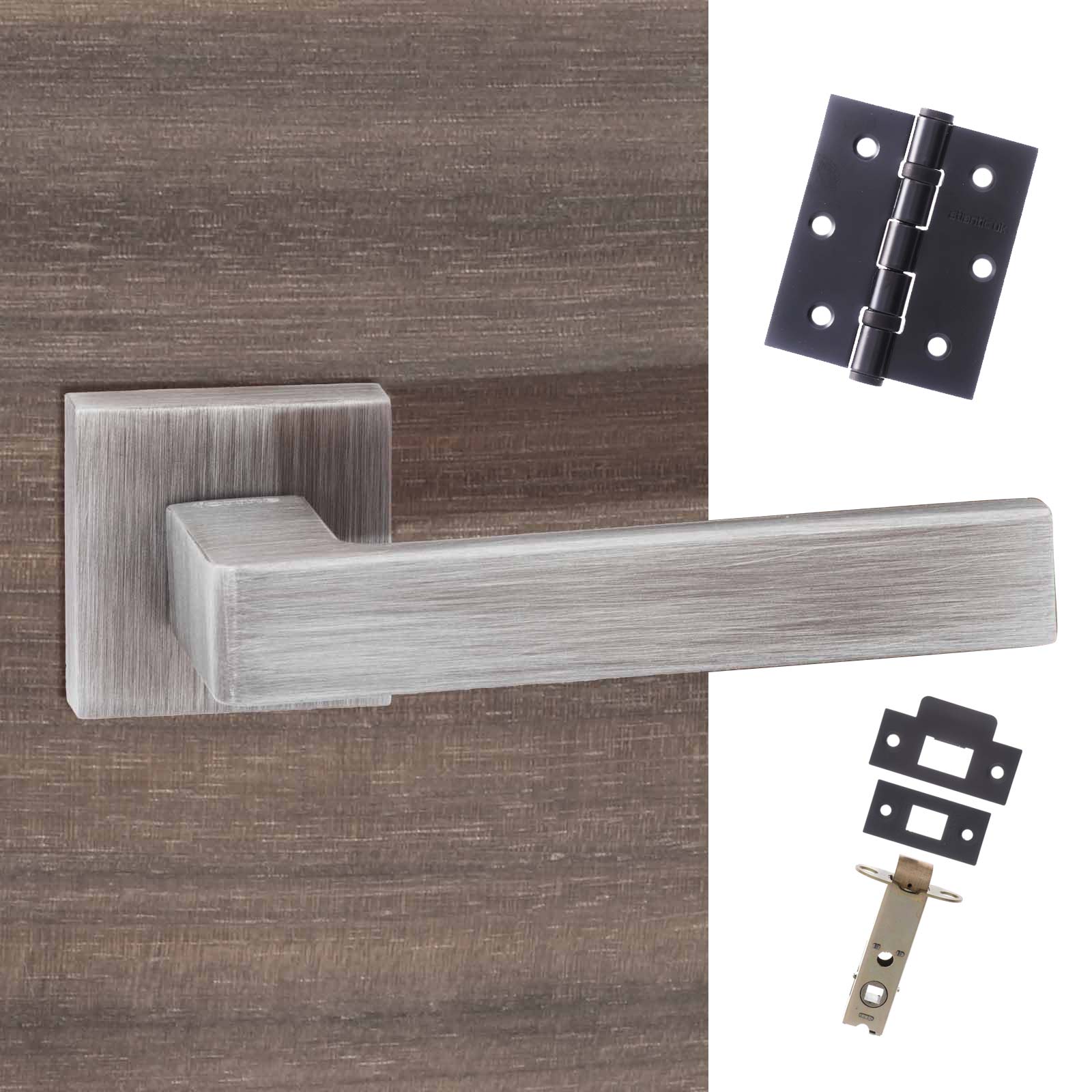 Asti Forme Designer Lever on Minimal Square Rose - Urban Graphite Handle Pack