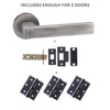 Forme Asti Designer Lever on Minimal Round Rose - Urban Graphite Handle Pack