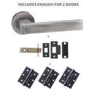 Forme Asti Designer Lever on Minimal Round Rose - Urban Graphite Handle Pack
