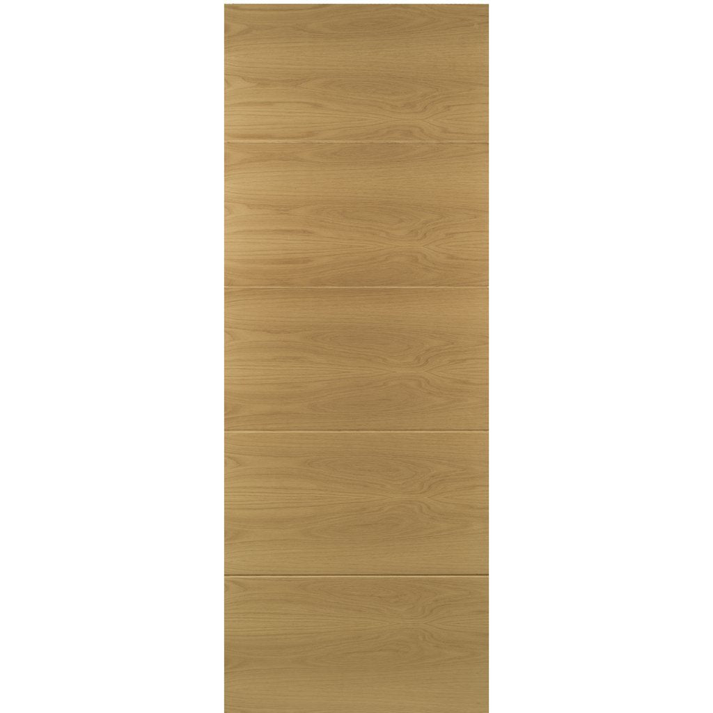 Augusta Real American White Oak Crown Cut Veneer Single Evokit Pocket Door - Prefinished