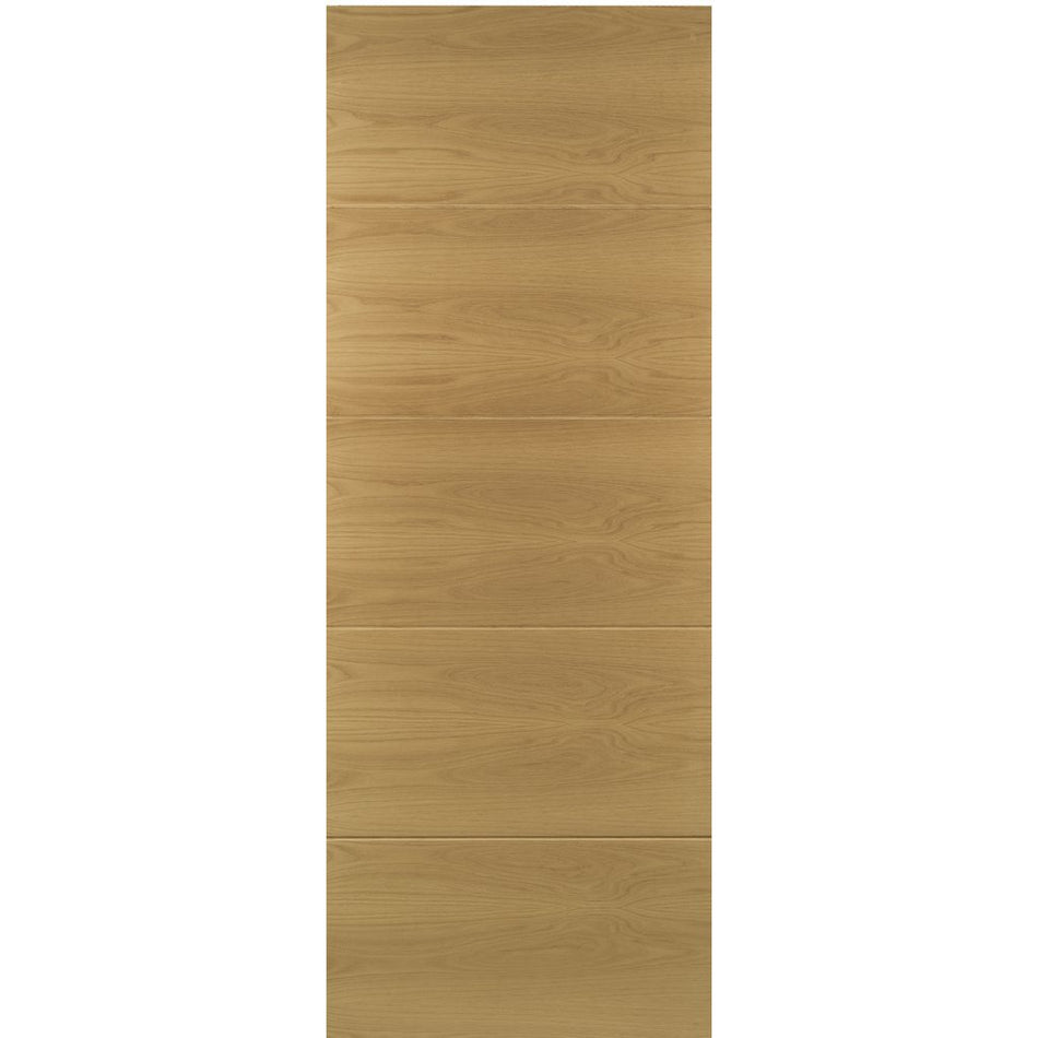Augusta Real American White Oak Crown Cut Veneer Single Evokit Pocket Door - Prefinished