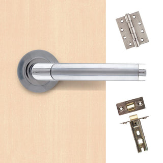 Image: Augustus Premium Handle Pack - Satin Chrome/Polished Chrome