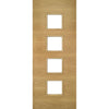Bespoke Augusta Glazed Oak Internal Door - Clear Glass - Prefinished