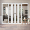 Room Divider - Handmade Eco-Urban® Avenue with Two Sides DD6410C - Clear Glass - Premium Primed - Colour & Size Options