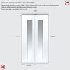 JBK White Shaker Axis Primed Bifold Door - Clear Glass