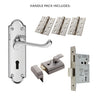 External DL17 Ashtead Suite Lever Front Door Handle Pack - Chrome Finish