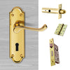 External DL17 Ashtead Suite Lever Back Door Handle Pack - Brass Finish