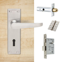 External M30 Victorian Suite Lever Back Door Handle Pack - Chrome Finish