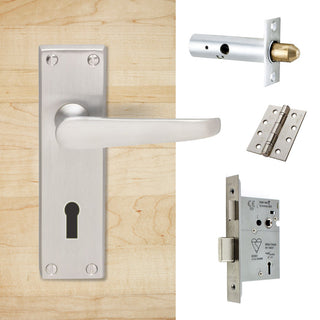 Image: External M30 Victorian Suite Lever Back Door Handle Pack - Chrome Finish