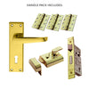 External M30 Victorian Suite Lever Front Door Handle Pack - Brass Finish