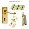 External FG1 Georgian Suite Lever Back Door Handle Pack - Brass Finish