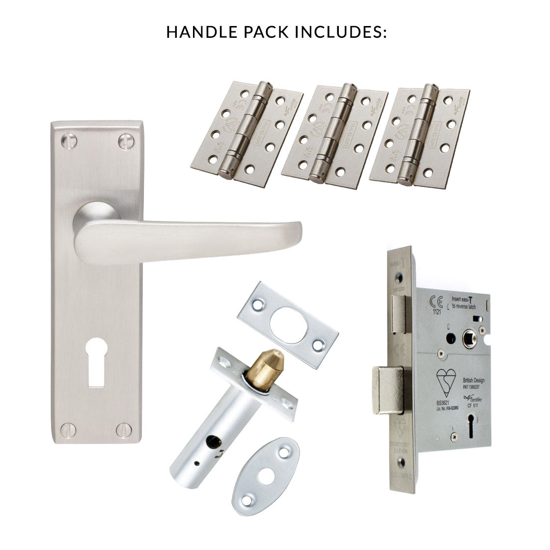External M30 Victorian Suite Lever Back Door Handle Pack - Chrome Finish