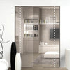 Balerno 8mm Clear Glass - Obscure Printed Design - Double Absolute Pocket Door