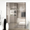 Balerno 8mm Clear Glass - Obscure Printed Design - Double Evokit Pocket Door
