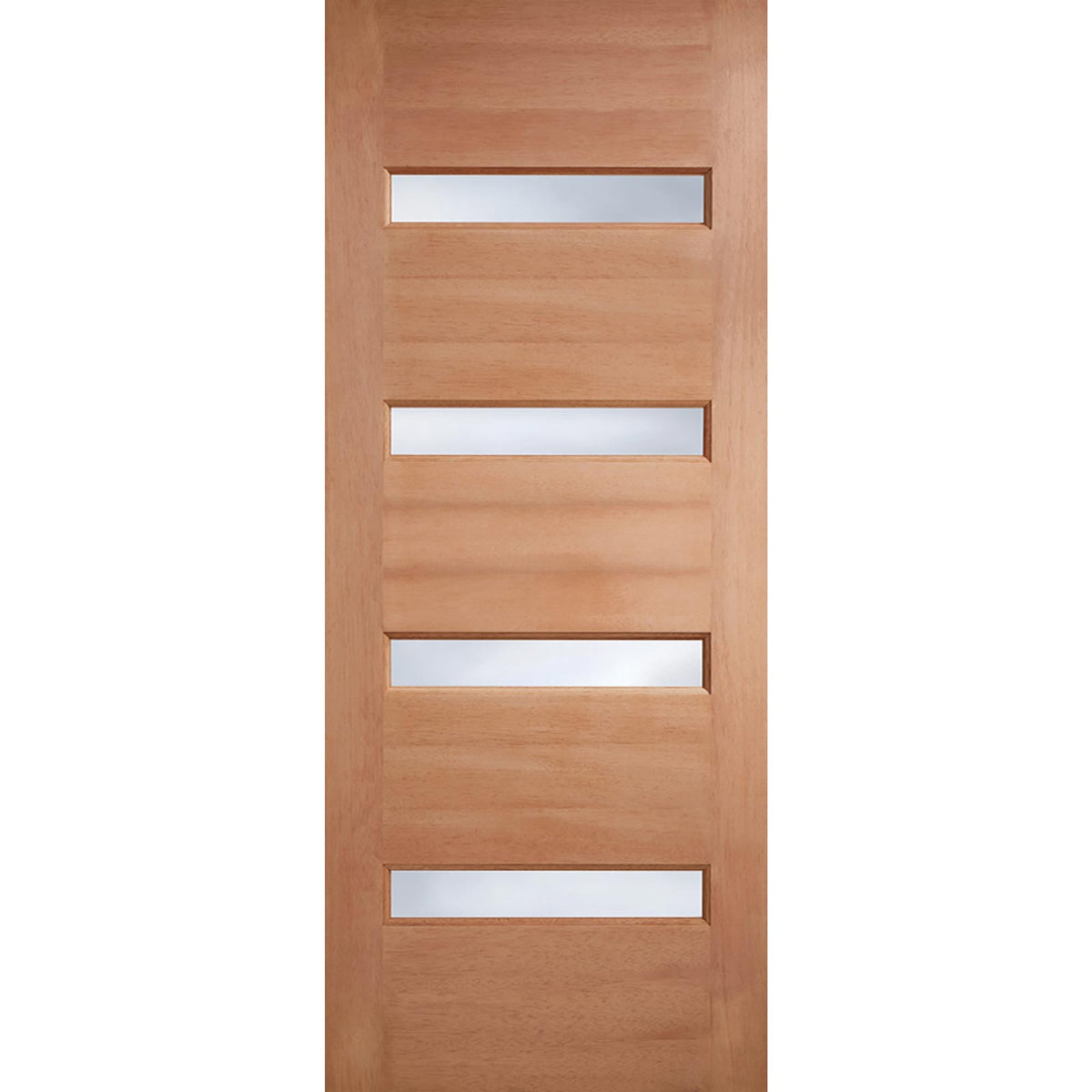 Balham External Hardwood Door and Frame Set - Frosted Double Glazing - One Unglazed Side Screen, From LPD Joinery