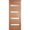 Chigwell External Hardwood Door and Frame Set - Clear Double Glazing - One Unglazed Side Screen, From LPD Joinery