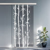 Single Glass Sliding Door - Bamboo 8mm Clear Glass - Obscure Printed Design with Elegant Track