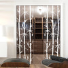 Bamboo 8mm Clear Glass - Obscure Printed Design - Double Evokit Glass Pocket Door