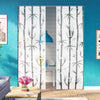 Bamboo 8mm Obscure Glass - Clear Printed Design - Double Absolute Pocket Door