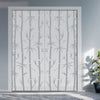 Bamboo 8mm Obscure Glass - Obscure Printed Design - Double Evokit Glass Pocket Door