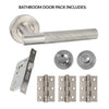 Geneva Satin Stainless Steel Bathroom Handle Pack