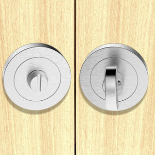 Image: European AA12 Bathroom Thumb Turn & Release - 3 Finishes