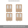 ThruEasi Room Divider - Belize Oak Silkscreen Etched Glass Prefinished Door with Single Side