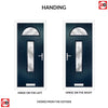 Cottage Style Belize 2 Composite Front Door Set with Flair Glass - Shown in Blue
