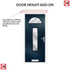 Cottage Style Belize 2 Composite Front Door Set with Flair Glass - Shown in Blue