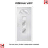 Cottage Style Belize 2 Composite Front Door Set with Flair Glass - Shown in Blue